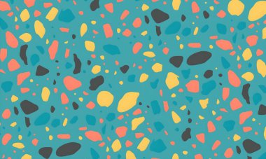 Noktalar, şekiller ve daireler ile renkli soyut desen