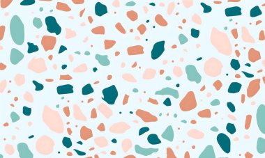 Noktalar, şekiller ve daireler ile renkli soyut desen