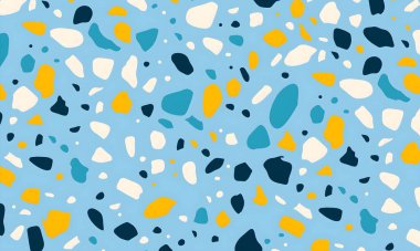 Noktalar, şekiller ve daireler ile renkli soyut desen