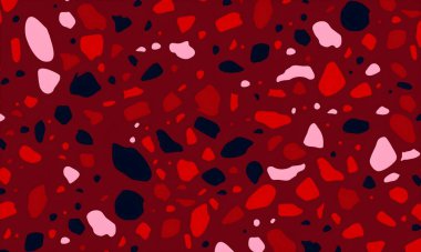 Noktalar, şekiller ve daireler ile renkli soyut desen