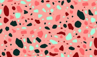 Noktalar, şekiller ve daireler ile renkli soyut desen