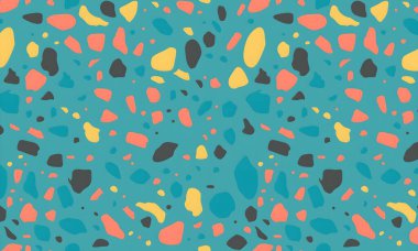 Noktalar, şekiller ve daireler ile renkli soyut desen