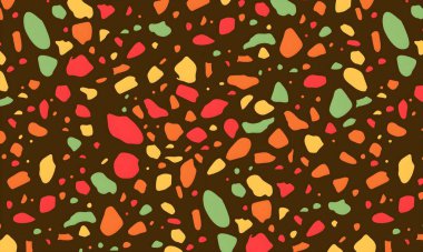 Noktalar, şekiller ve daireler ile renkli soyut desen