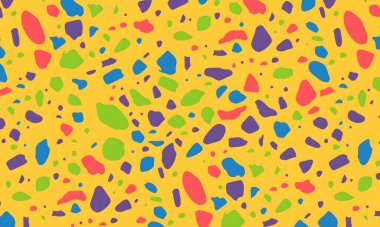 Noktalar, şekiller ve daireler ile renkli soyut desen