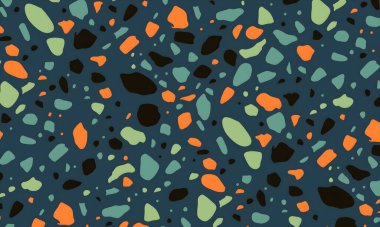 Noktalar, şekiller ve daireler ile renkli soyut desen