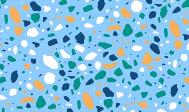 Noktalar, şekiller ve daireler ile renkli soyut desen