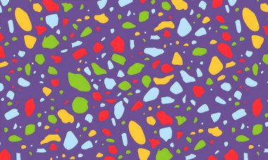 Noktalar, şekiller ve daireler ile renkli soyut desen