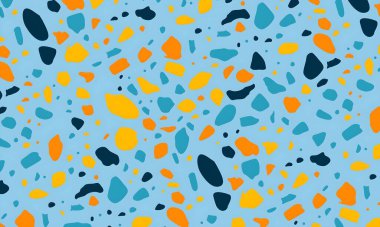 Noktalar, şekiller ve daireler ile renkli soyut desen