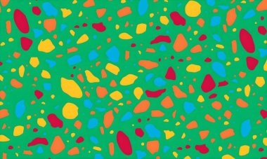 Noktalar, şekiller ve daireler ile renkli soyut desen