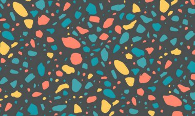 Noktalar, şekiller ve daireler ile renkli soyut desen