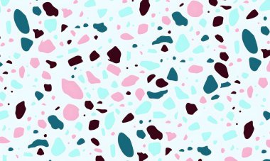 Noktalar, şekiller ve daireler ile renkli soyut desen