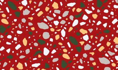 Noktalar, şekiller ve daireler ile renkli soyut desen