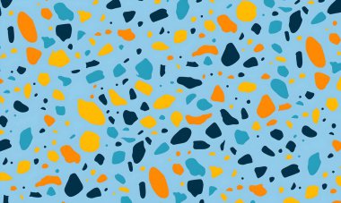 Noktalar, şekiller ve daireler ile renkli soyut desen