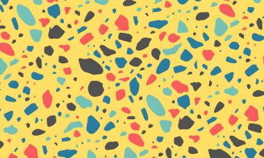 Noktalar, şekiller ve daireler ile renkli soyut desen