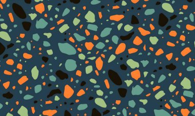 Noktalar, şekiller ve daireler ile renkli soyut desen