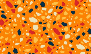 Noktalar, şekiller ve daireler ile renkli soyut desen