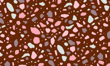 Noktalar, şekiller ve daireler ile renkli soyut desen