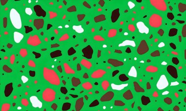 Noktalar, şekiller ve daireler ile renkli soyut desen