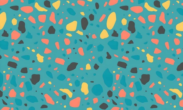 Noktalar, şekiller ve daireler ile renkli soyut desen