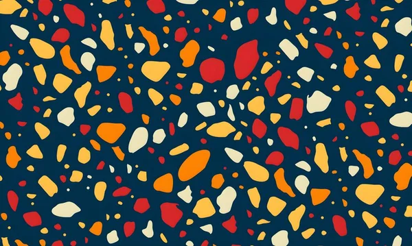 Noktalar, şekiller ve daireler ile renkli soyut desen