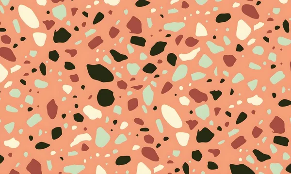 Noktalar, şekiller ve daireler ile renkli soyut desen