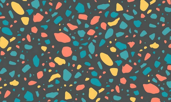 Noktalar, şekiller ve daireler ile renkli soyut desen