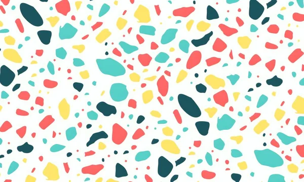 colorful abstract pattern with spots of dots, shapes and circles