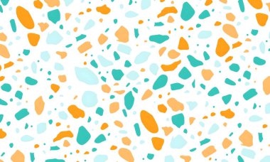 Noktalar, şekiller ve daireler ile renkli soyut desen