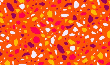 Noktalar, şekiller ve daireler ile renkli soyut desen