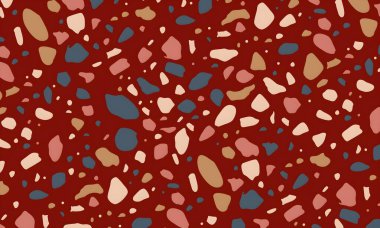 Noktalar, şekiller ve daireler ile renkli soyut desen