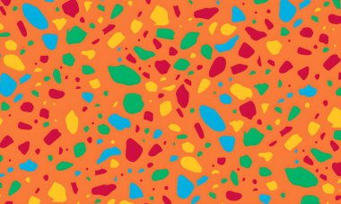 Noktalar, şekiller ve daireler ile renkli soyut desen