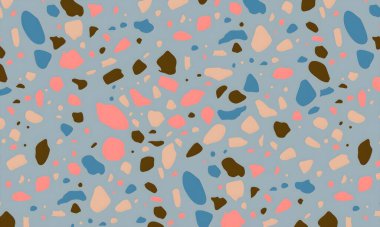 Noktalar, şekiller ve daireler ile renkli soyut desen