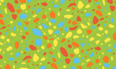 Noktalar, şekiller ve daireler ile renkli soyut desen