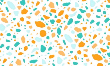 Noktalar, şekiller ve daireler ile renkli soyut desen