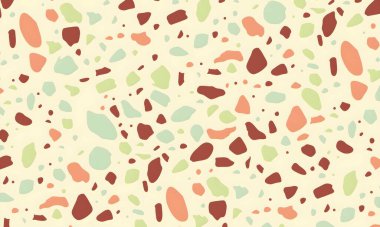 Noktalar, şekiller ve daireler ile renkli soyut desen