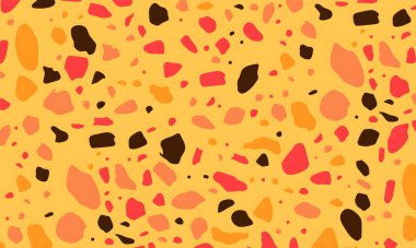 Noktalar, şekiller ve daireler ile renkli soyut desen