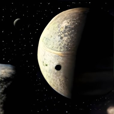 moon in space, illustration, elements of this image furnished by nasa