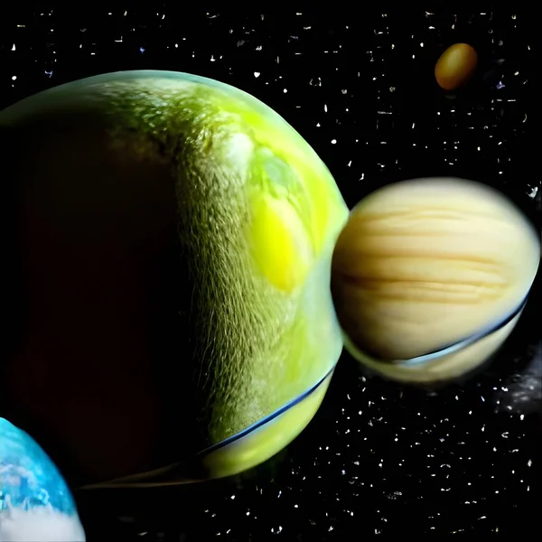 Planets Space Illustration Elements Image Furnished Nasa — Photo