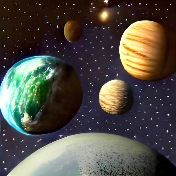 Planets Mars Planet Earth Elements Universe Concept World — Photo