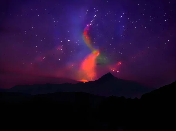 Krásná Noční Obloha Mraky — Stock fotografie