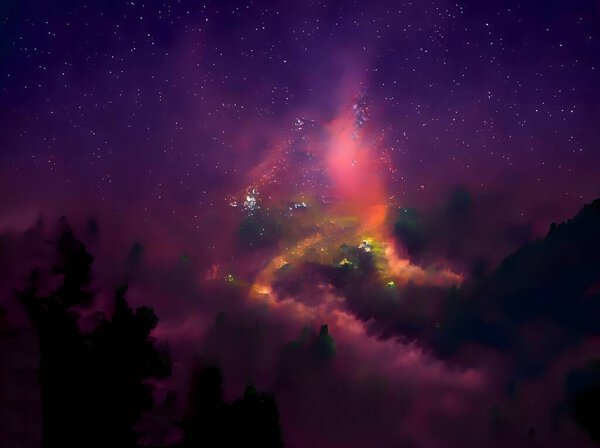 night sky with stars and milky way