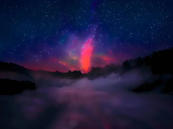 Cer Frumos Noapte Stele Mod Lăptos — Fotografie, imagine de stoc
