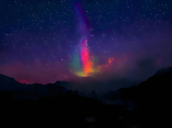 Νυχτερινός Ουρανός Αστέρια Και Γαλακτώδη Τρόπο — Φωτογραφία Αρχείου