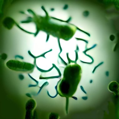 3d illustration of a virus cells