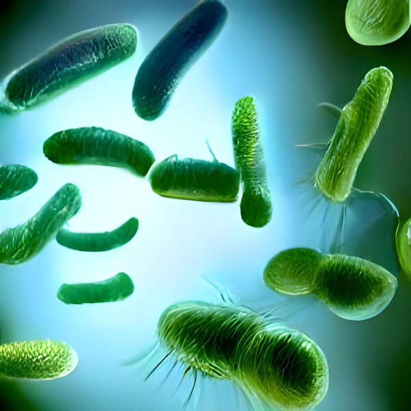 virus cells. 3d illustration.