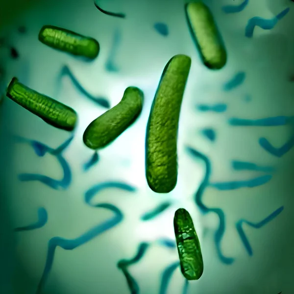 Rendering Bacteria Closeup Virus — Foto de Stock