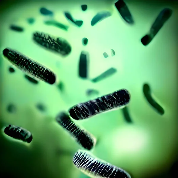 Bir virüsün dijital illüstrasyonu