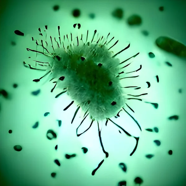 Rendering Bacteria Closeup Virus — Fotografia de Stock