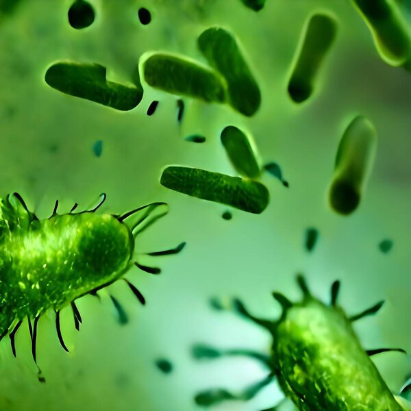 3d illustration of a virus cells, digital wallpaper