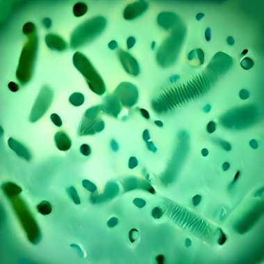 3d illustration of a virus cells